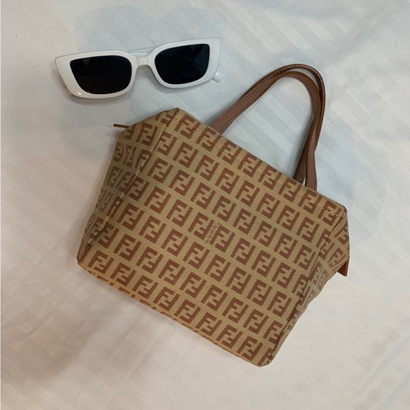 Authentic Fendi Zucchino Mini Hand Bag - Picture 4 of 13